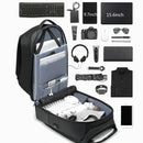 Business Travel Bag PVC Waterproof Backpack(Black)
