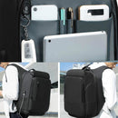 Business Travel Bag PVC Waterproof Backpack(Black)