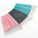10 PCS 6 WeiZhuang Hook Line Pen Painting Hand-painted Watercolor Wolf Mint Hook Line Pen Painting Stroke Thin Line Brush, Color:Dark Blue