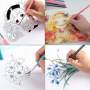 10 PCS 6 WeiZhuang Hook Line Pen Painting Hand-painted Watercolor Wolf Mint Hook Line Pen Painting Stroke Thin Line Brush, Color:Dark Blue