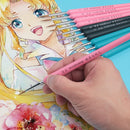 10 PCS 6 WeiZhuang Hook Line Pen Painting Hand-painted Watercolor Wolf Mint Hook Line Pen Painting Stroke Thin Line Brush, Color:Dark Blue