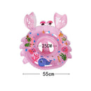 Crab Shape Baby Swimming Ring Sitting Ring Inflatable Float Ring(Blue)