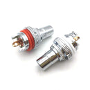 4 PCS / 2 Pairs CMC Copper RCA Female Audio Power Amplifier AV Audio Lotus Socket Terminal(Rhodium Plated)