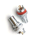 4 PCS / 2 Pairs CMC Copper RCA Female Audio Power Amplifier AV Audio Lotus Socket Terminal(Rhodium Plated)
