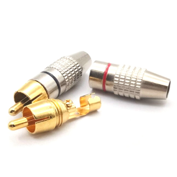 30 PCS / 15 Pairs 270RCA Lotus Head AV Plug Video Head Audio Head RCA Plug Lotus Plug(Color Random Delivery)
