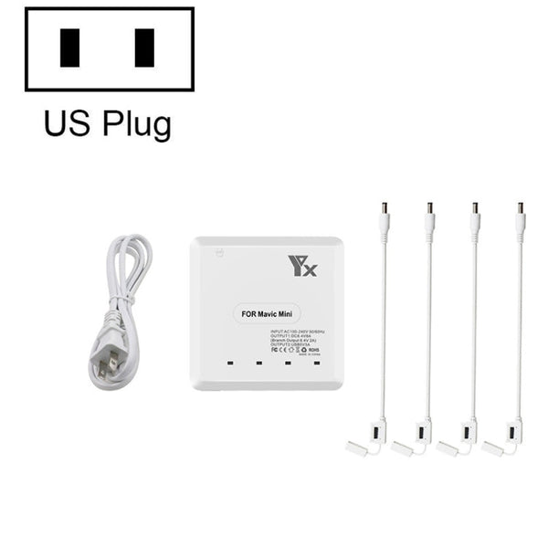 For DJI Mavic Mini Charger Battery USB 6 in 1 Hub Intelligent Battery Controller Charger, Plug Type:US Plug