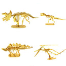 3D Metal Assembly Model DIY Puzzle Dinosaur Model, Style:Pterodactyl Skeleton(Gold)