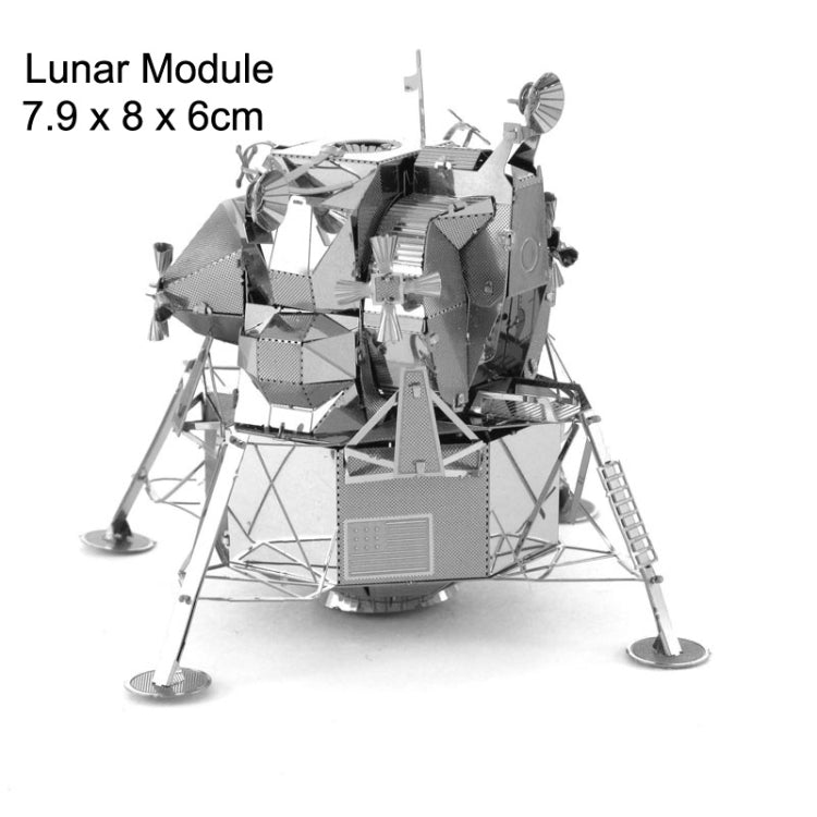3 PCS 3D Metal Assembly Model DIY Puzzle, Style: Lunar Module