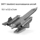 3 PCS 3D Metal Assembly Model DIY Puzzle, Style: SR-71 Blackbird