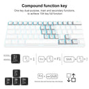 RK61 61 Keys Bluetooth / 2.4G Wireless / USB Wired Three Modes Tablet Mobile Gaming Mechanical Keyboard, Cable Length: 1.5m, Style:Green Shaft(White)
