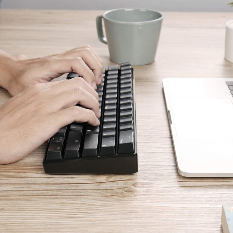 RK61 61 Keys Bluetooth / 2.4G Wireless / USB Wired Three Modes Tablet Mobile Gaming Mechanical Keyboard, Cable Length: 1.5m, Style:Green Shaft(Black)