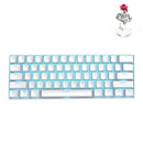 RK61 61 Keys Bluetooth / 2.4G Wireless / USB Wired Three Modes Tablet Mobile Gaming Mechanical Keyboard, Cable Length: 1.5m, Style:Red Shaft(White)