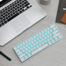 RK61 61 Keys Bluetooth / 2.4G Wireless / USB Wired Three Modes Tablet Mobile Gaming Mechanical Keyboard, Cable Length: 1.5m, Style:Tea Shaft(Black)