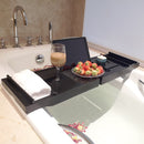 Bathroom Multifunctional Retractable Bathtub Shelf Rack, Style:Double Box