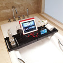 Bathroom Multifunctional Retractable Bathtub Shelf Rack, Style:Double Box