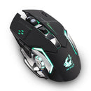 FREEDOM-WOLF X8 2400 DPI 6 Keys 2.4G Wireless Charging Silent Luminous Gaming Mechanical Mouse(Black )