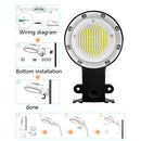 50W LED Outdoor Light Sensing IP65 Waterproof Wall Lamp Garden Courtyard Street Light(White Light)