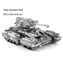 2 PCS 3D Metal Assembled Tank Model DIY Puzzle, Style: Scorpio Tank