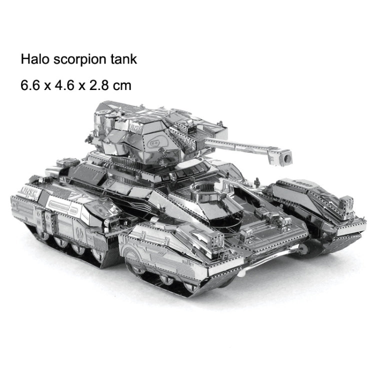 2 PCS 3D Metal Assembled Tank Model DIY Puzzle, Style: Scorpio Tank