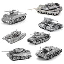 2 PCS 3D Metal Assembled Tank Model DIY Puzzle, Style: Scorpio Tank