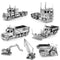 3D Metal Assembly Model Engineering Vehicle Series DIY Puzzle Toy, Style:Automatic Grader