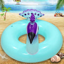 Blue Peacock Swimming Ring Adult Children Inflatable Seat Ring Lifebuoy, Size:90cm