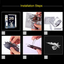 3D Metal Assembly Model Train Drilling Cruise DIY Puzzle, Style: Train Set