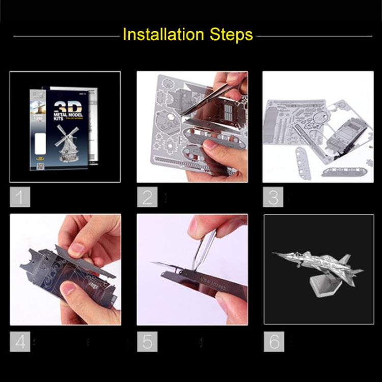 3D Metal Assembly Model Train Drilling Cruise DIY Puzzle, Style: Train Set