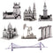3 PCS 3D Metal Assembly Model World Building DIY Puzzle Toy, Style:Cable Car