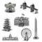 3 PCS 3D Metal Assembly Model World Building DIY Puzzle Toy, Style:Cable Car
