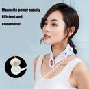 Graphene USB Far-infrared Electric Heating Neck with Cervical Spine and Neck Massager, Specification: Magnetic Interface(Red Leaf)