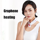 Graphene USB Far-infrared Electric Heating Neck with Cervical Spine and Neck Massager, Specification: DC Interface(Red Leaf)