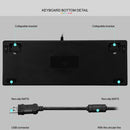 LEAVEN K550 87 Keys Green Shaft Gaming Athletic Office Notebook Punk Mechanical Keyboard, Cable Length: 1.8m(Black )