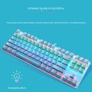 LEAVEN K550 87 Keys Green Shaft Gaming Athletic Office Notebook Punk Mechanical Keyboard, Cable Length: 1.8m(Black )