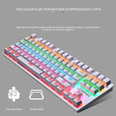 LEAVEN K550 87 Keys Green Shaft Gaming Athletic Office Notebook Punk Mechanical Keyboard, Cable Length: 1.8m(Black )