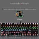 LEAVEN K550 87 Keys Green Shaft Gaming Athletic Office Notebook Punk Mechanical Keyboard, Cable Length: 1.8m(Pink )