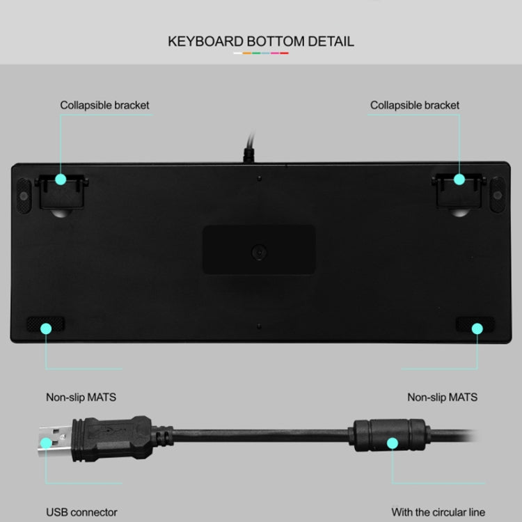 LEAVEN K550 87 Keys Green Shaft Gaming Athletic Office Notebook Punk Mechanical Keyboard, Cable Length: 1.8m(Pink )