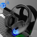 SH33 Bluetooth Wired Dual-mode RGB Headset Mobile Phone Heavy Bass Noise Reduction Gaming Headset(Black)