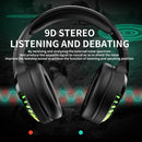 SH33 Bluetooth Wired Dual-mode RGB Headset Mobile Phone Heavy Bass Noise Reduction Gaming Headset( Pink)