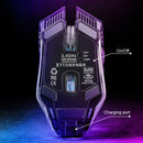 FREEDOM-WOLF X11 1600 DPI 6 Keys Wireless Rechargeable Luminous Mechanical Gaming Mouse(Star Black)