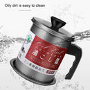 Oil Can Stainless Steel Strainer Household Kitchen Oil Storage Tank With Lid, Capacity: 1.4L
