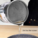 Oil Can Stainless Steel Strainer Household Kitchen Oil Storage Tank With Lid, Capacity: 1.4L