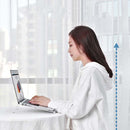 Metal Laptop Stand Computer Cooling Folding Mini Flat Raised Bracket(Gray)