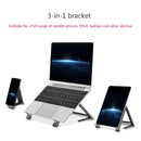 Metal Laptop Stand Computer Cooling Folding Mini Flat Raised Bracket(Silver)