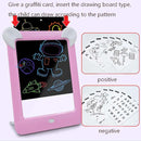 LED Luminous Drawing Board Electronic Fluorescent Writing Board Children Light Painting Message Board(Blue)