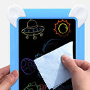 LED Luminous Drawing Board Electronic Fluorescent Writing Board Children Light Painting Message Board(Blue)