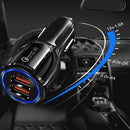 2 PCS QC3.0+3.1A Car Charger Dual USB 6A Halo Wine Bottle Fast Charge Car Charger(Elegant Black)