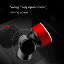 2 PCS Aluminum Ring Rotating Digital Display Car Charger Dual USB Multi-function Display Fast Charge 3.1A Car Charger(Snow Silver)