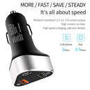 Digital Display PD+QC3.0+2.4A Car Charger TYPE-C Car Phone Charger(Gold)