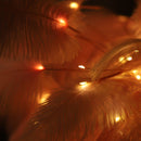 Ostrich Feather Table Lamp Wrought Iron Night Light LED Copper Wire Lamp(Grey)